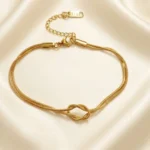 Linked by Love Knot Bracelet - Gold - Image 3