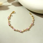 Tulip Crystal Vine Bracelet - Pinks - Image 4